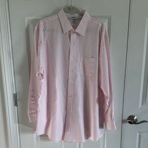 Brooks Brothers Regent Non-Iron Men's Pink Checkered Shirt 18-34
